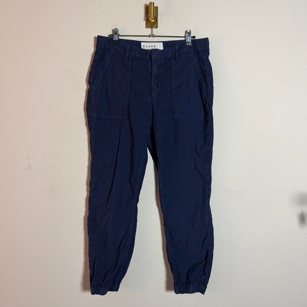 Frank & Eileen Jameson Utility Jogger in Navy Linen Size 10 - Picture 2 of 6